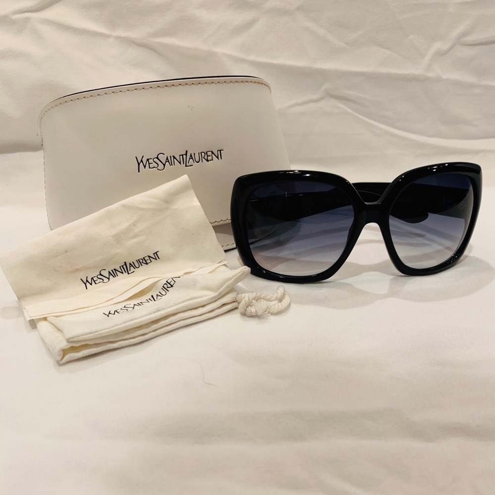 YSL large square black sunglasses